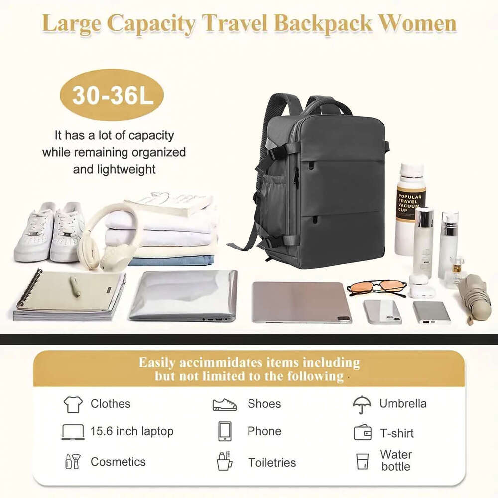 Feihong Large Capacity Multifunctional Backpack School Travel Luggage Bag