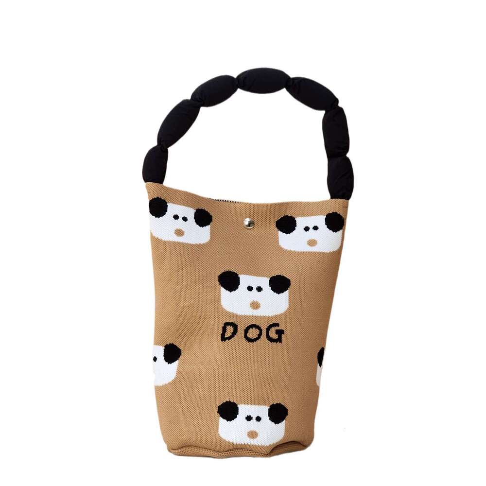 High-End Knitted Shoulder Stylish Versatile Handbag, Street Shopping Large Capacity Bag, Commuter Bucket Bag