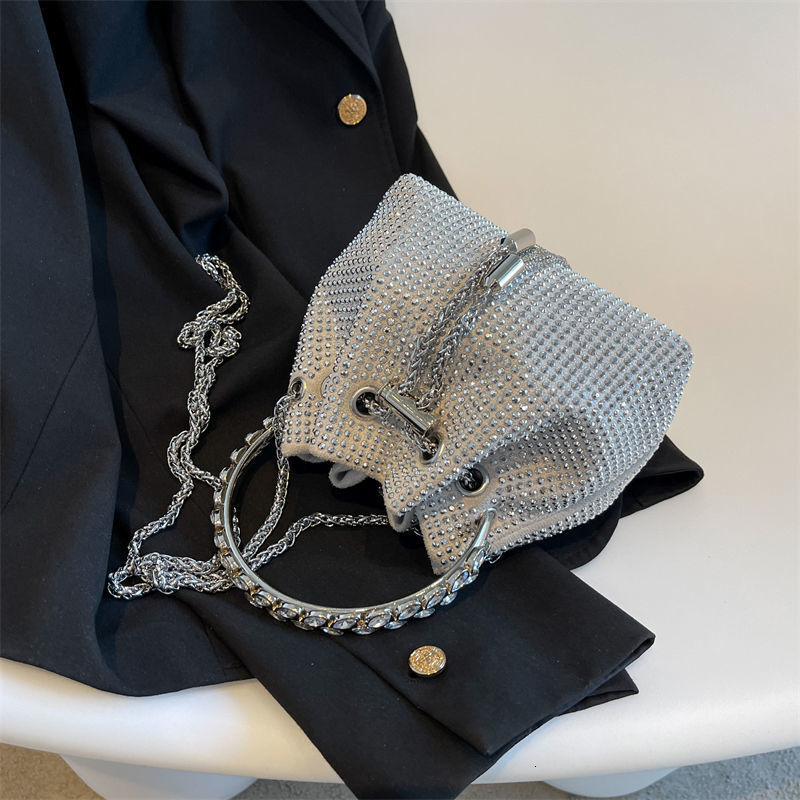 Texture fashion French Shoulder Bag fashion Diamond Inlaid Handbag Women s Autumn New Chain Designer Women s Fashion Crossbody Bag