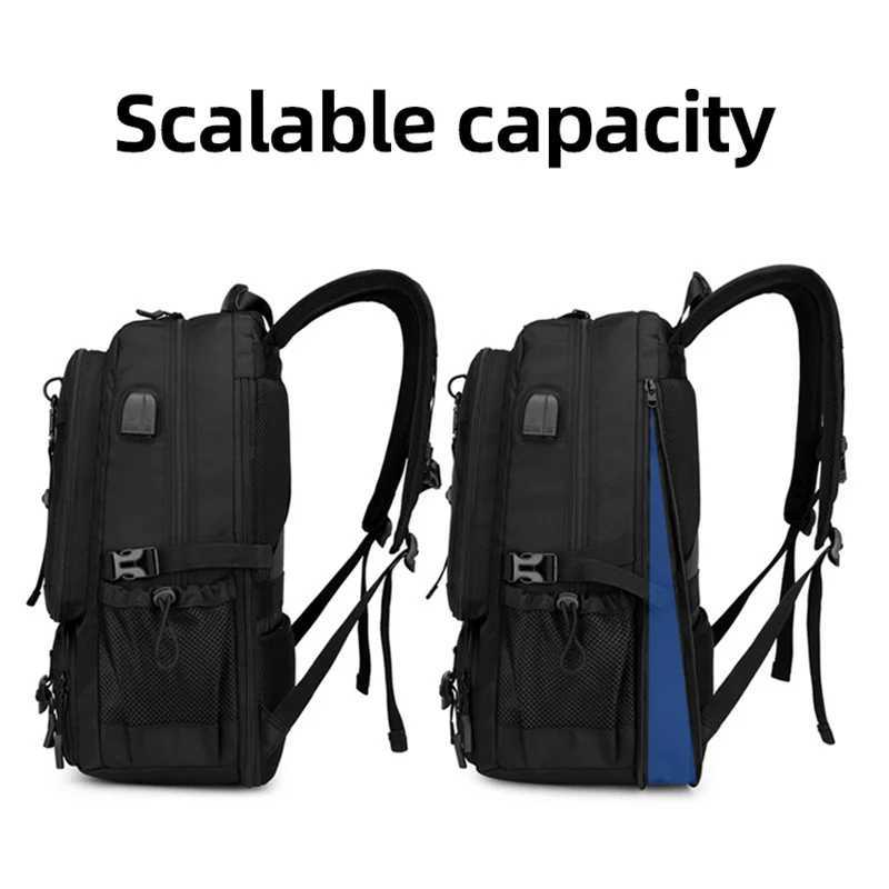 USB Camping Backpack Travel Bag with Shoes Pocket Outdoor Sport Men Large Hiking Climbing Camouflage Expandable Laptop RucksackW250603