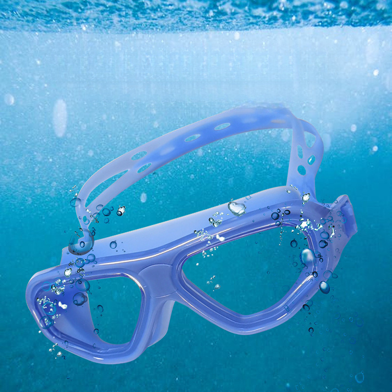 for Children and Adults, Unisex Diving Goggles Set, Waterproof, Anti-Fog, Transparent Swimming Glasses