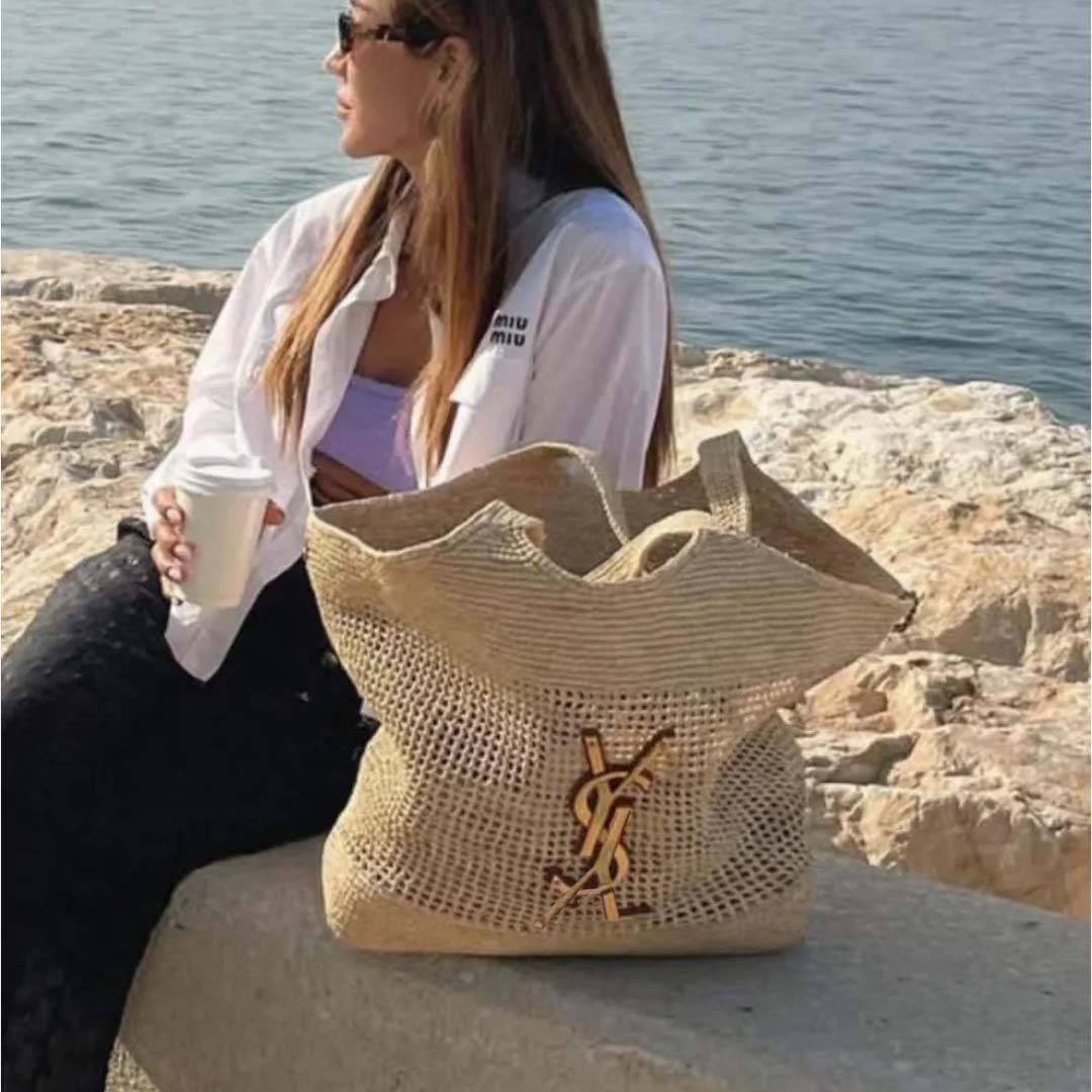 2025 summer vacation beach bag Raffias Straw Bags designer beach bags for women Eco-Friendly tote plaited Shoulders bag Fashion item for vacation