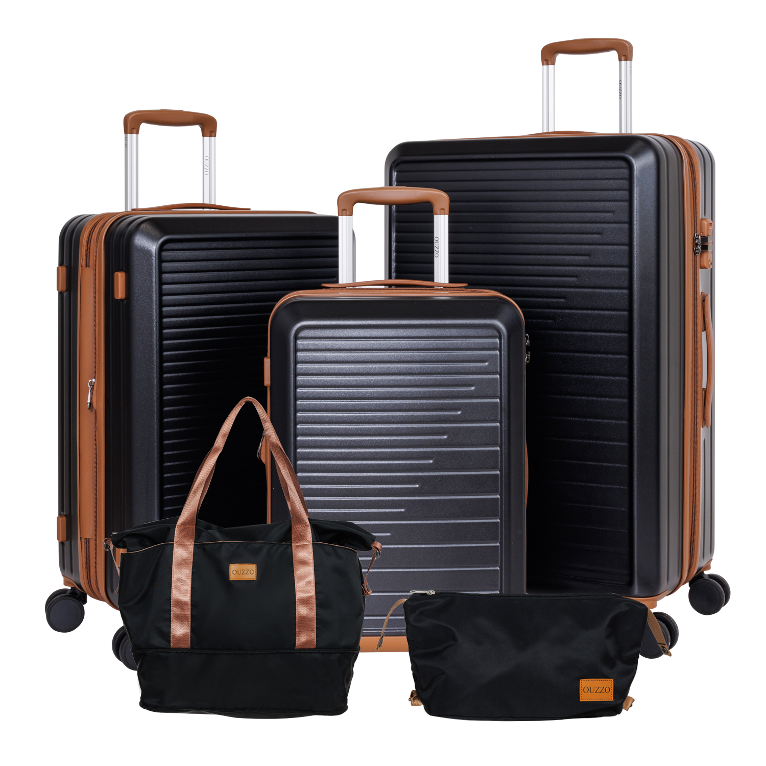 Expandable Carry - On ABS Luggage Sets with TSA Lock for Personal Travel and Business Trips, Set of 5