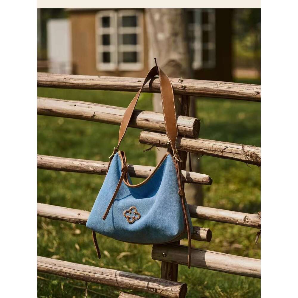 Women's Bags Designer Women's Bags Designer Kasile New Style Songtao Hobo Underarm Denim Jeans Niche Design Simple Large Capacity Single Sho