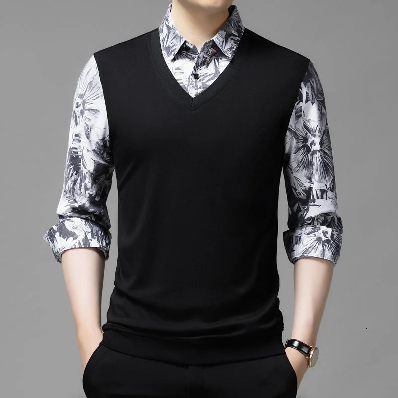 Fashion Men Social Business Plaid Polo Shirts England Style Spring Autumn Lapel Long Sleeve Male Clothes Loose Casual Tops 250604Z