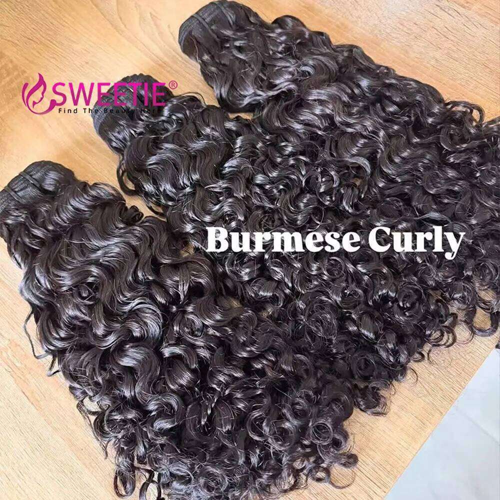 Burmese Pixie Remy 12A Pineapple Extensions Ocean Spiral Curly Human Hair Bundles
