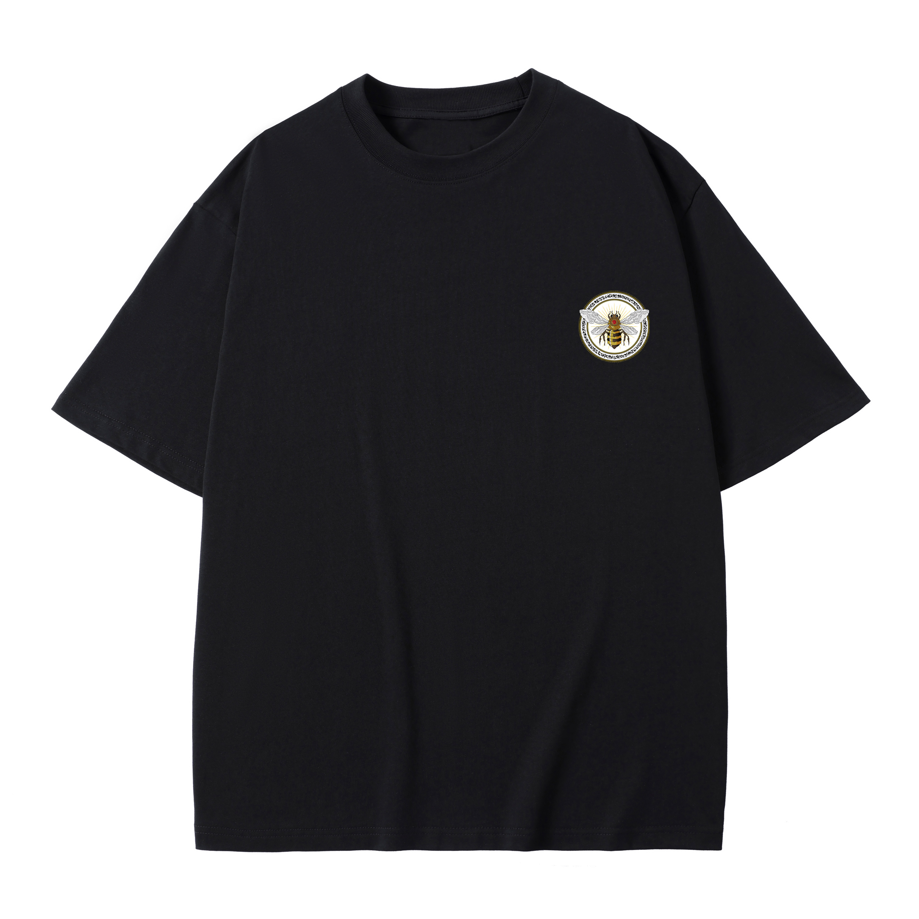 T-shirt men's top designer cotton T-shirt The bee logo short sleeved clothing high-quality fashionable T-shirt BROADTRUE