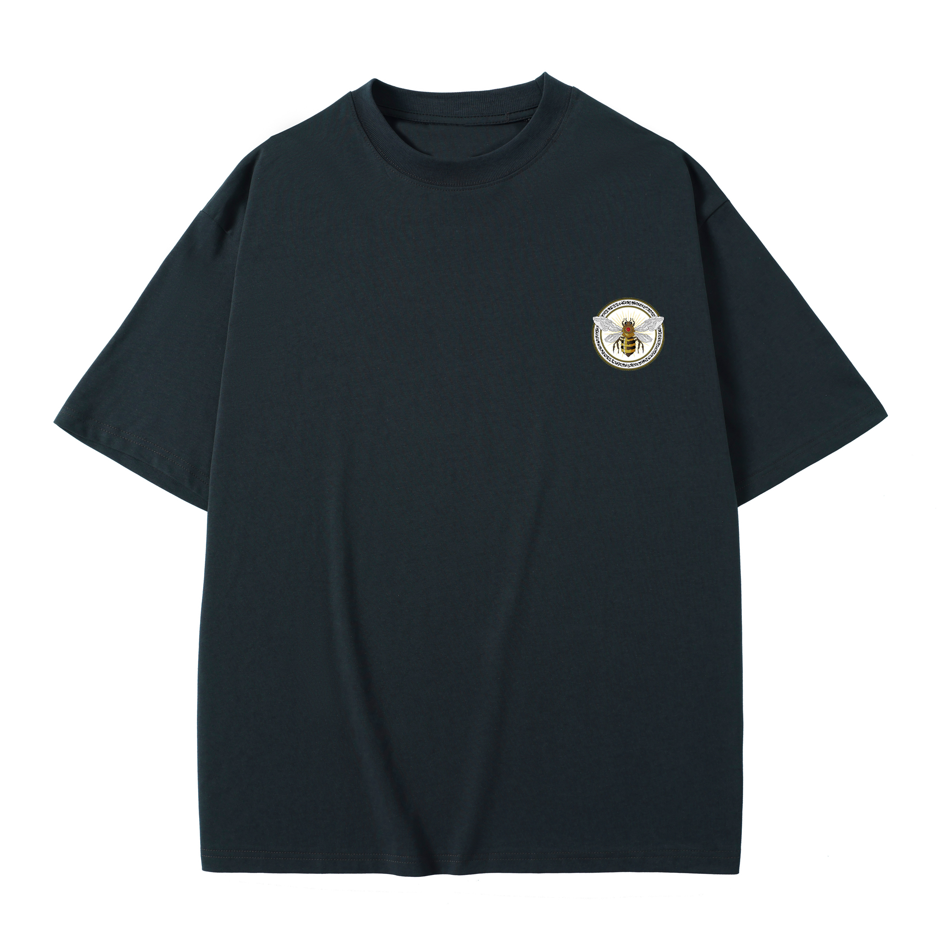 T-shirt men's top designer cotton T-shirt The bee logo short sleeved clothing high-quality fashionable T-shirt BROADTRUE