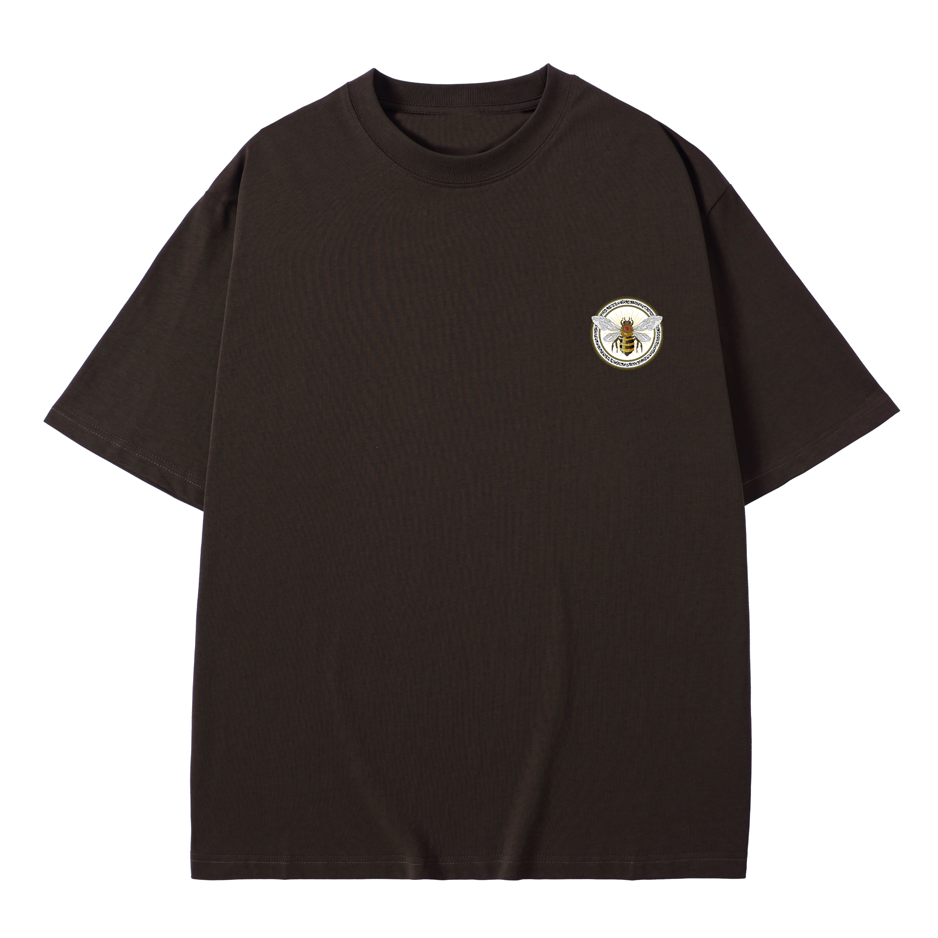 T-shirt men's top designer cotton T-shirt The bee logo short sleeved clothing high-quality fashionable T-shirt BROADTRUE