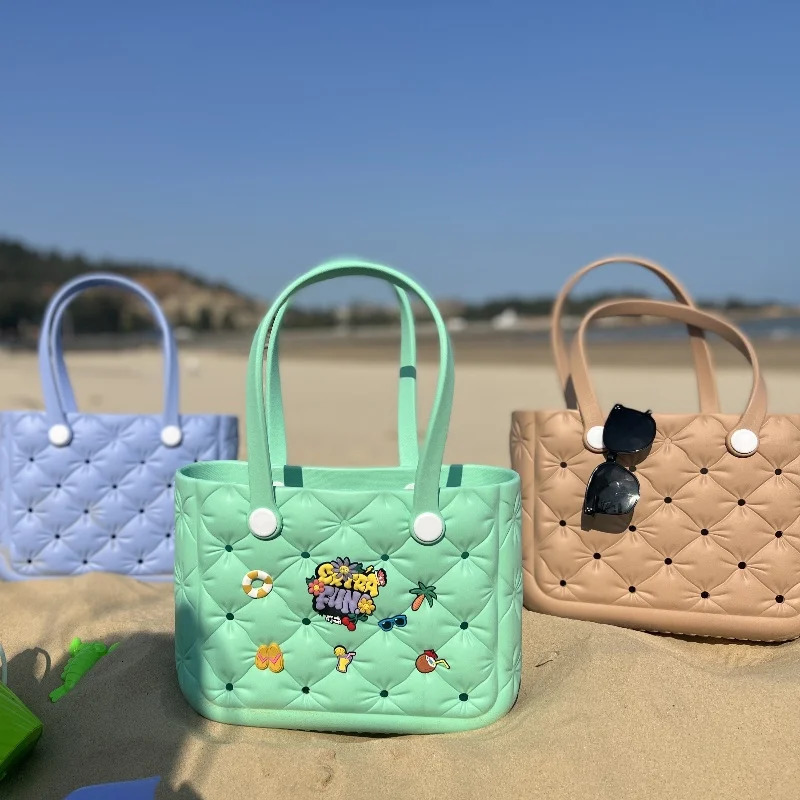 EVA Waterproof Handbag Beach Leisure Dopamine Candy Solid Color Printed High Quality Bag 250603