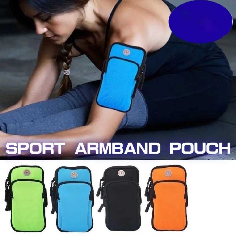 Durable Neoprene Sports Armband Phone Case Breathable Mesh Waterproof With Headset Hole Black Blue Green Arm Bags Universal W250604