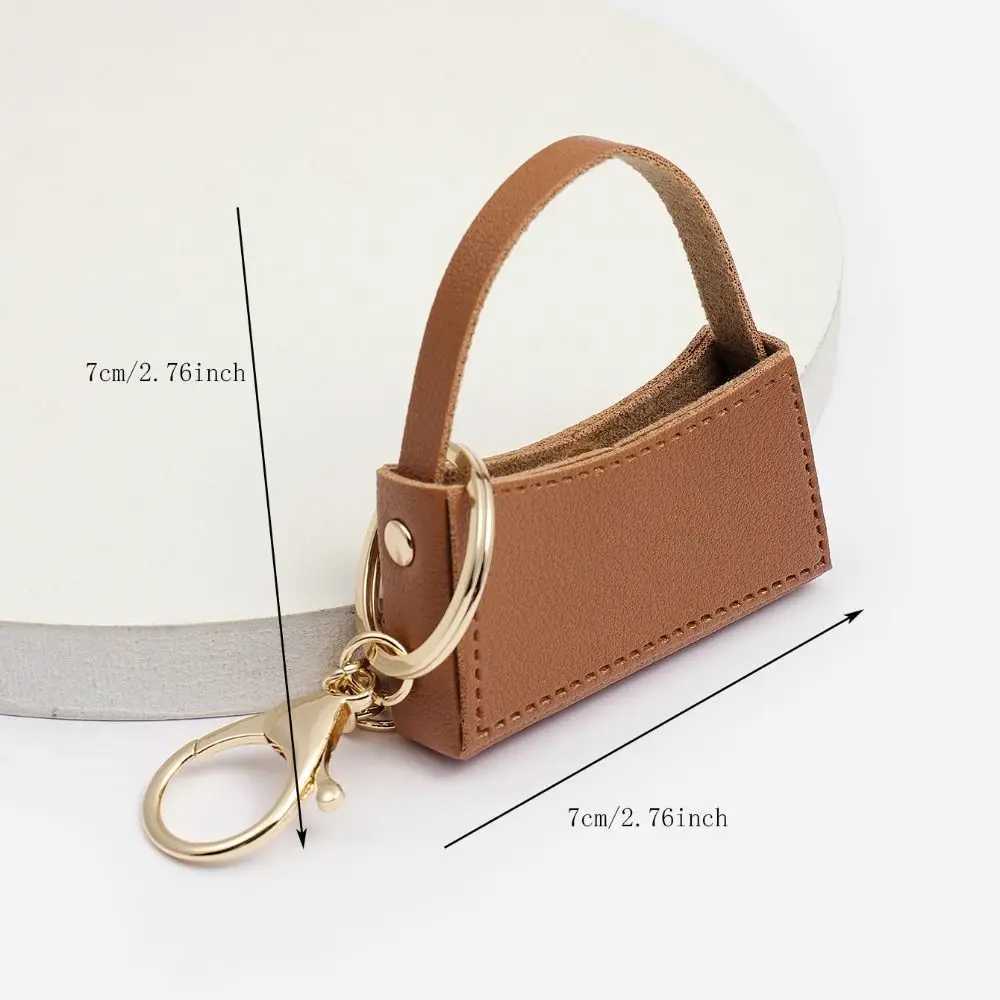 Mini Keychain Cute Small Curved Bag Candy Color Keyring Creative Kawaii Car Decoration M250604