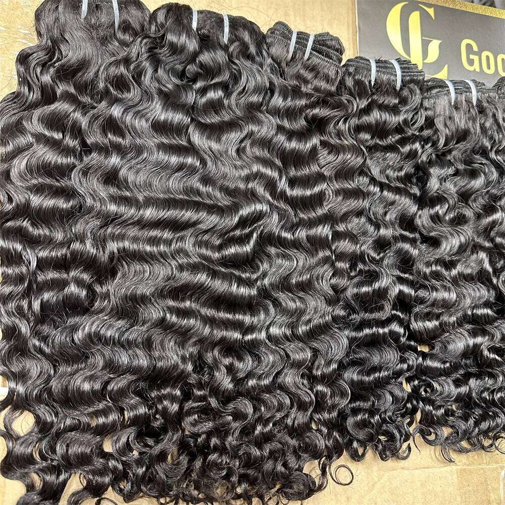 Original Real 3C4A 4 Bundle Deals Weft Extensions Burmese Curly Raw Human Hair Bundles Weave Full Head