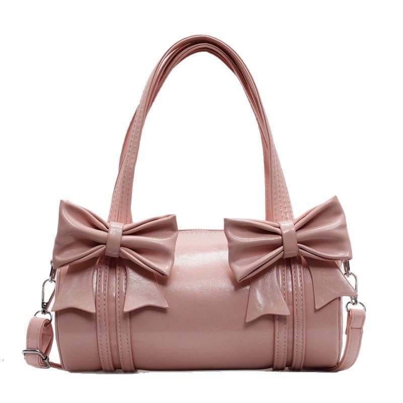 designer Trendy Niche Bowknot Handbag for Women 2025 New Versatile Shoulder Underarm Bag Casual Crossbody Cylinder Bag