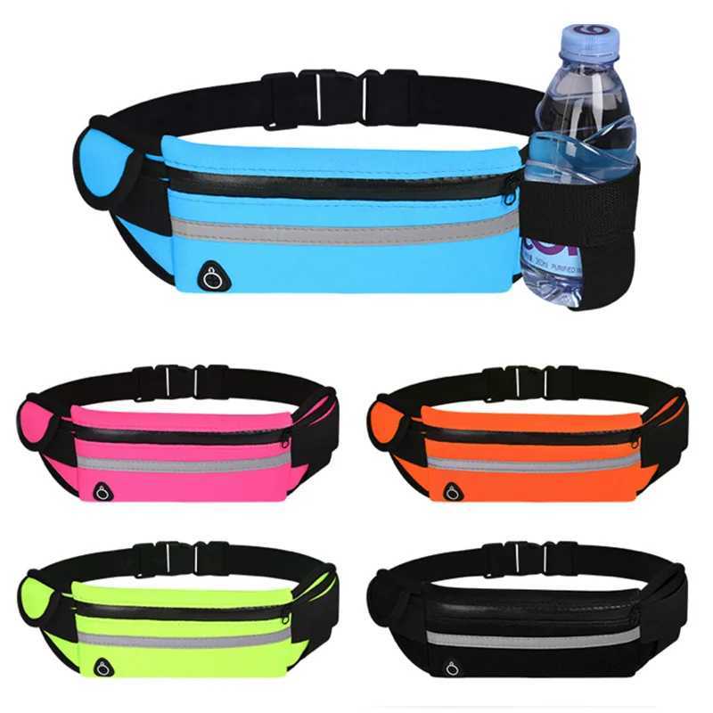 Running Belt Waist Bag with Water Bottle Holder Sports Fanny Pack for Women Men Hydration Phone Holder Pouch W250604