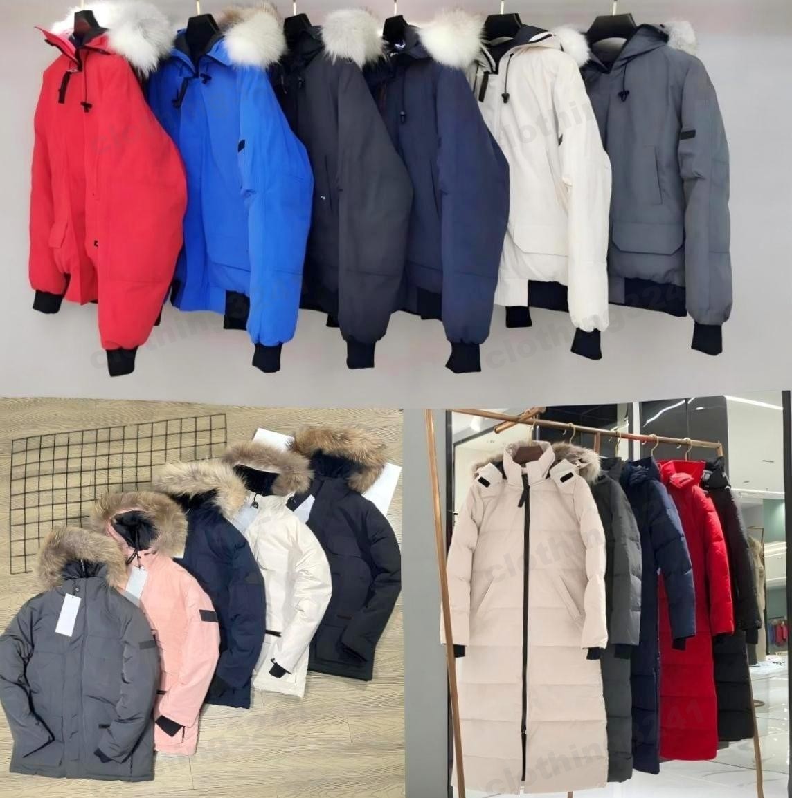 A1 puffer jacket coat winter jacket down jacket mens jacket womens unisex warm coat real-duck-down wolf-fur collar XS-XXL