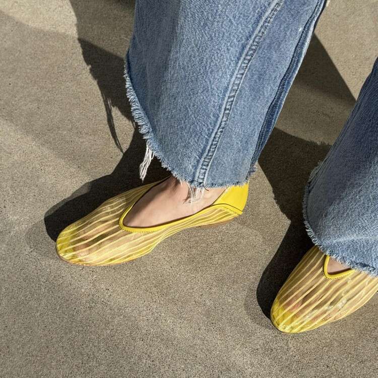 Sheepskin Version Niche Style Pointed Toe Mesh Flat Mary Jane for Women 2025 New Versatile Outdoor Single Shoes