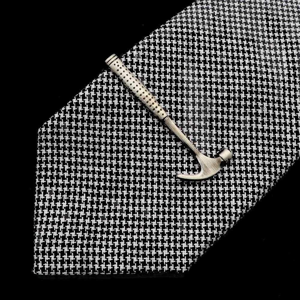 1 Piece Chrome Stainless Tie Clips Scissors Axe Car Owl Sword Hammer Shape Metal Tie Clip for Men Necktie Clips Pin For Mens Gift W250604
