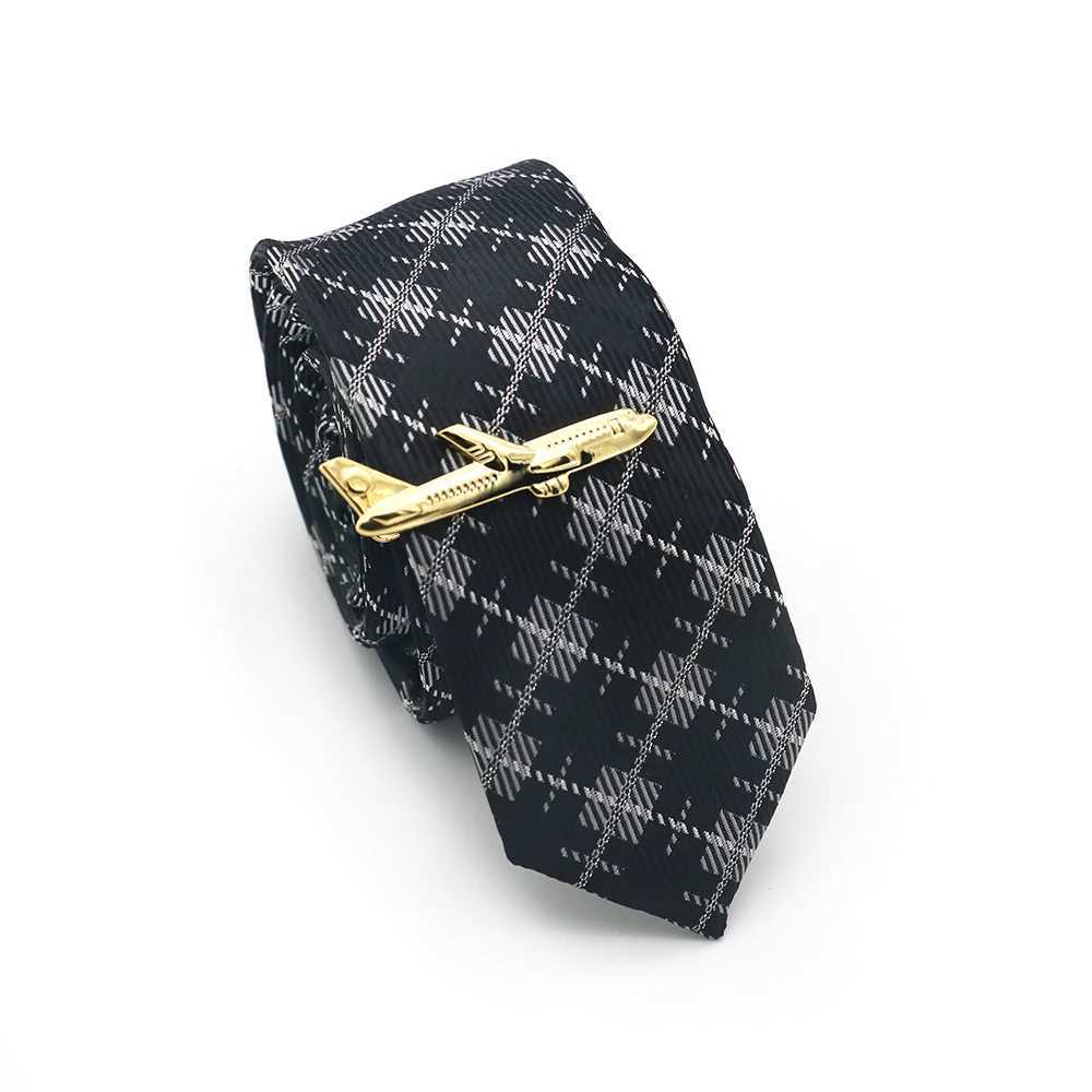 Quality Brass Material Novel Golden Color Plane Tie Pin For Men Aircraft Tie Clips Wholesale Retail W250604