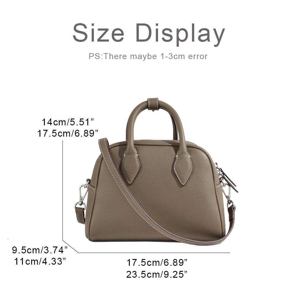 Women's Bags Designer Women's Wear Free Custom Initials Genuine Leather Boston Bags For Women Designer Handbags Purses New In Natural Cowhid