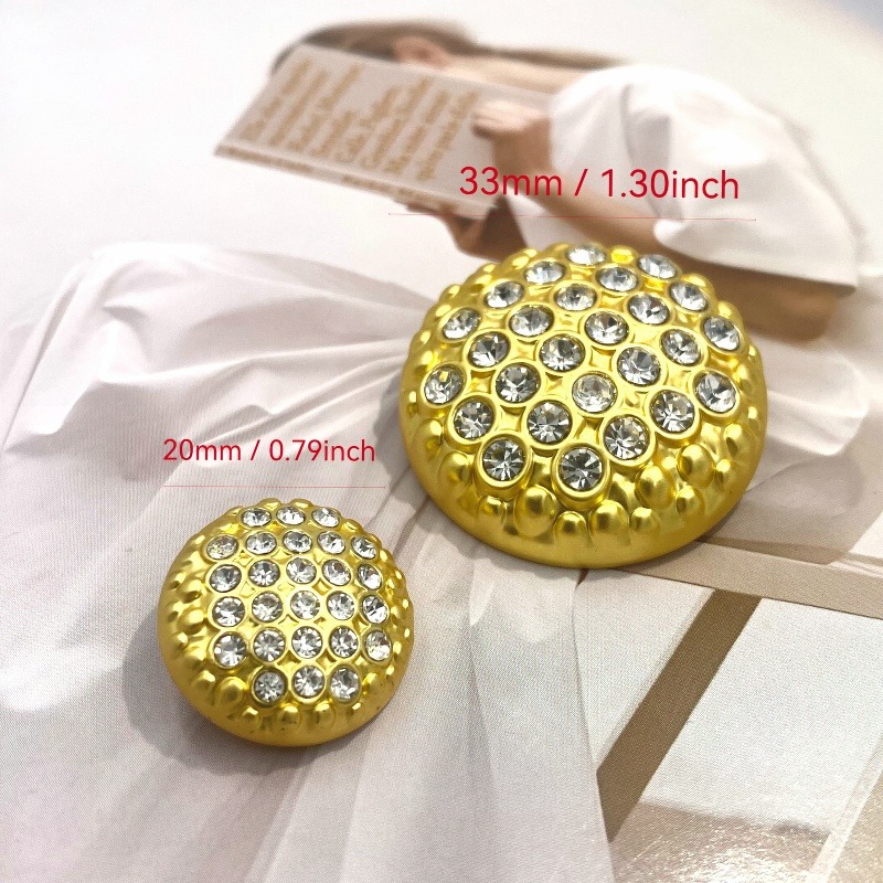 3 exquisite and high-end French style light luxury large diamond crystal round woolen coat, suit jacket dress, windbreaker dress, versatile hand sewn 