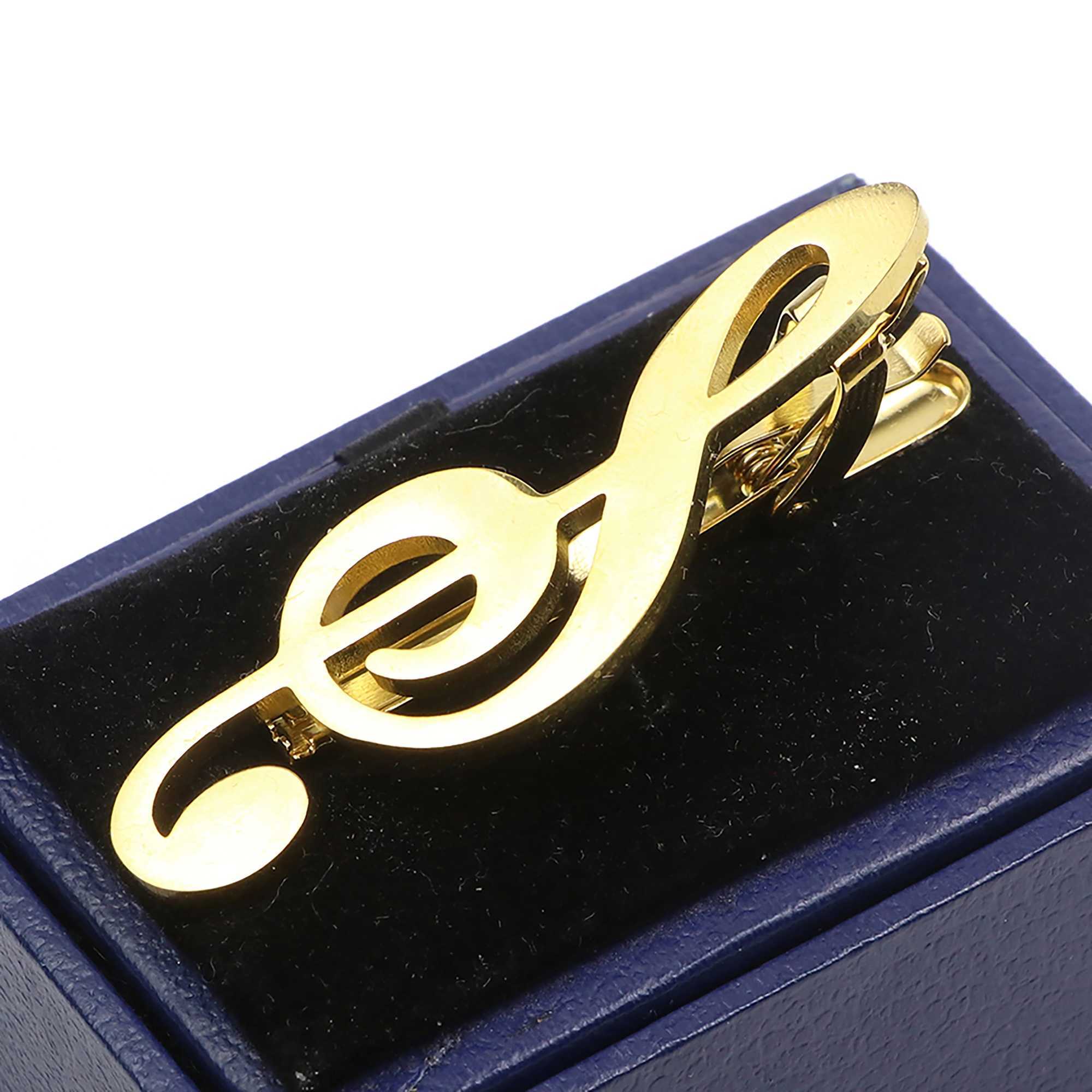 Fashion Novelty Mens Metal Tie Clip Music Note Guitar Piano Star Hollowing Out Shape Clasp Clip Business Party Bar Accessories W250604