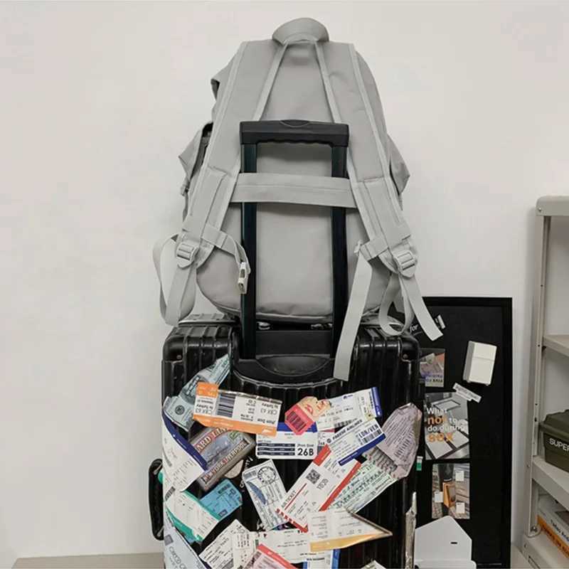 Outdoor Climbing Backpack with Shoes Pack Sport Drawstring Basketball Bag Travel Hiking Trekking College Knapsack Multi Pocket W250603