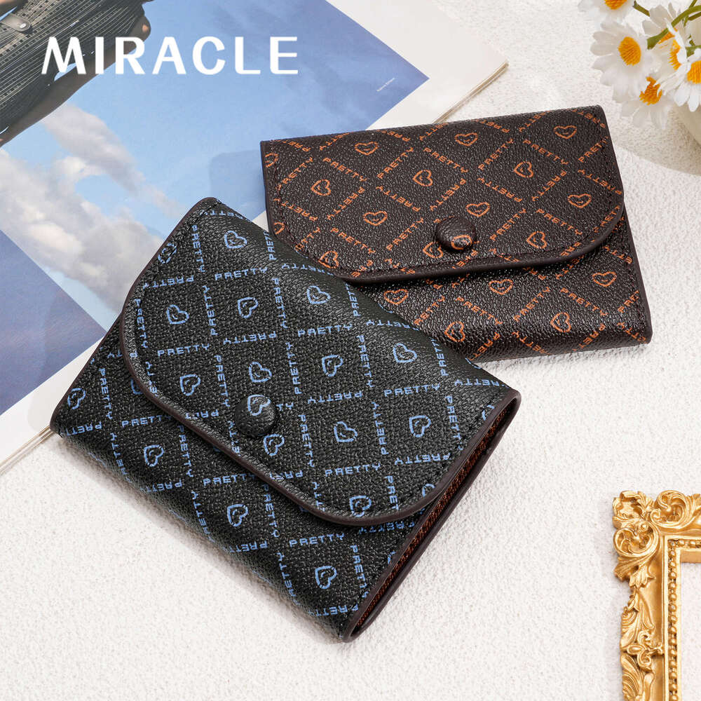 Women's 2025 New Fashion Coin Purse Versatile Letter Heart Flower Print Wallet