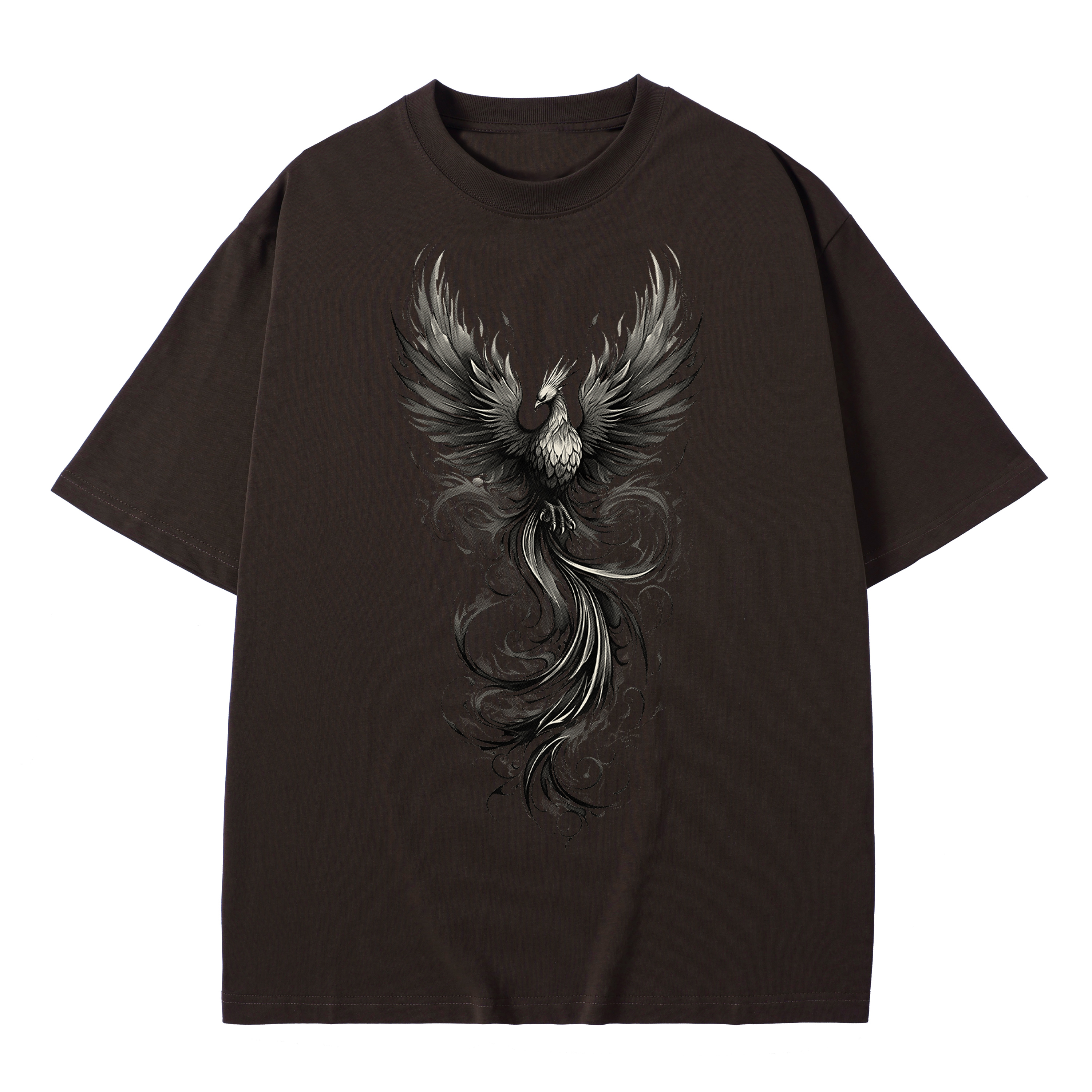 T-shirt men's top designer cotton T-shirt Silver the phoenix short sleeved clothing high-quality fashionable T-shirt BROADTRUE