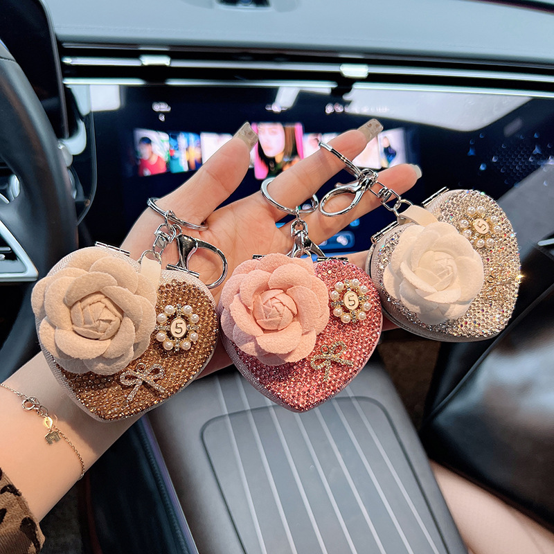 Elegant Jewelry Combo: Dual-Purpose Key Holder + Handbag Charm