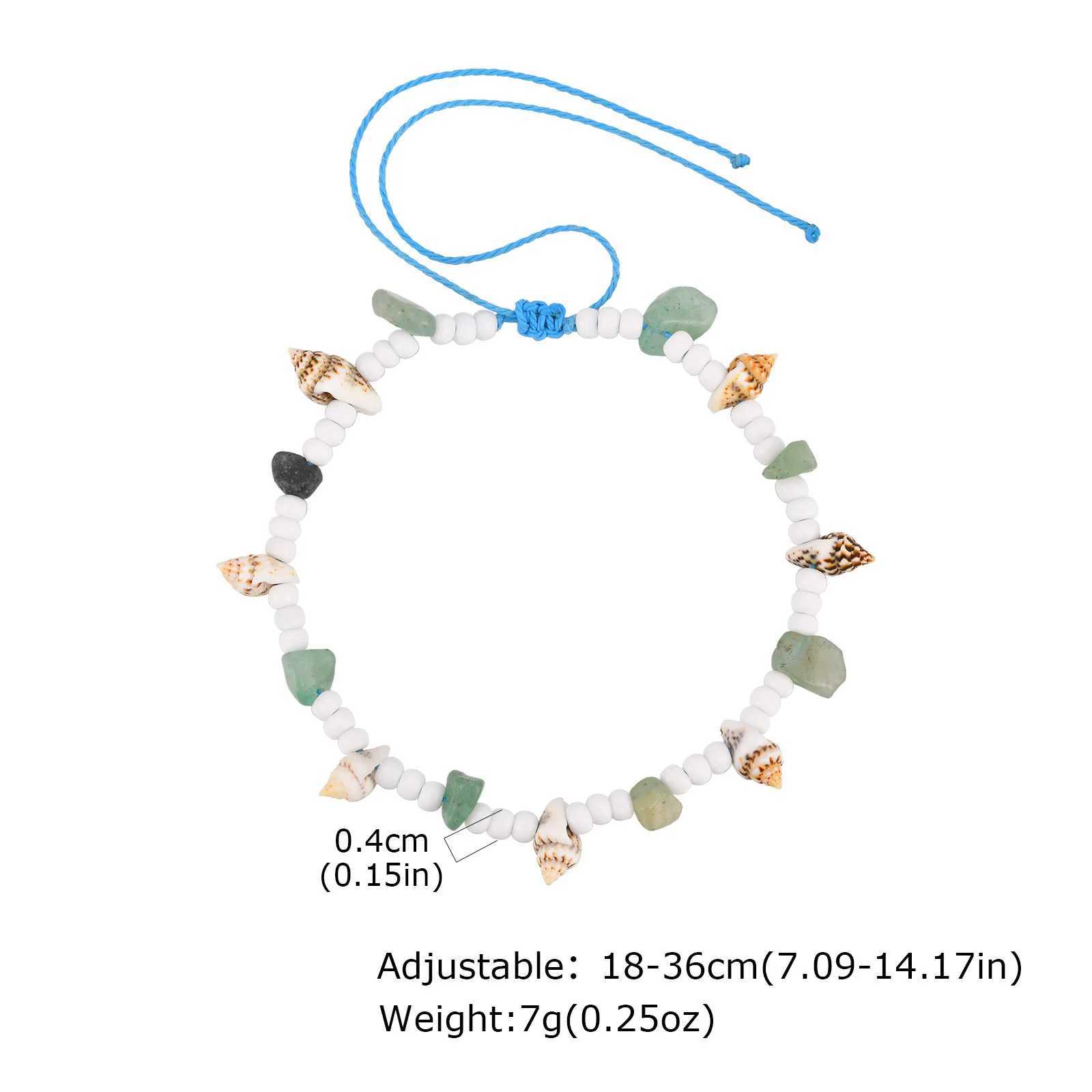 Vnox Bohemian Conch Shell Beads Foot Bracelet For Women Girls Summer Beach Adjustable Anklet Friendship Jewelry Gift To Friend W250604