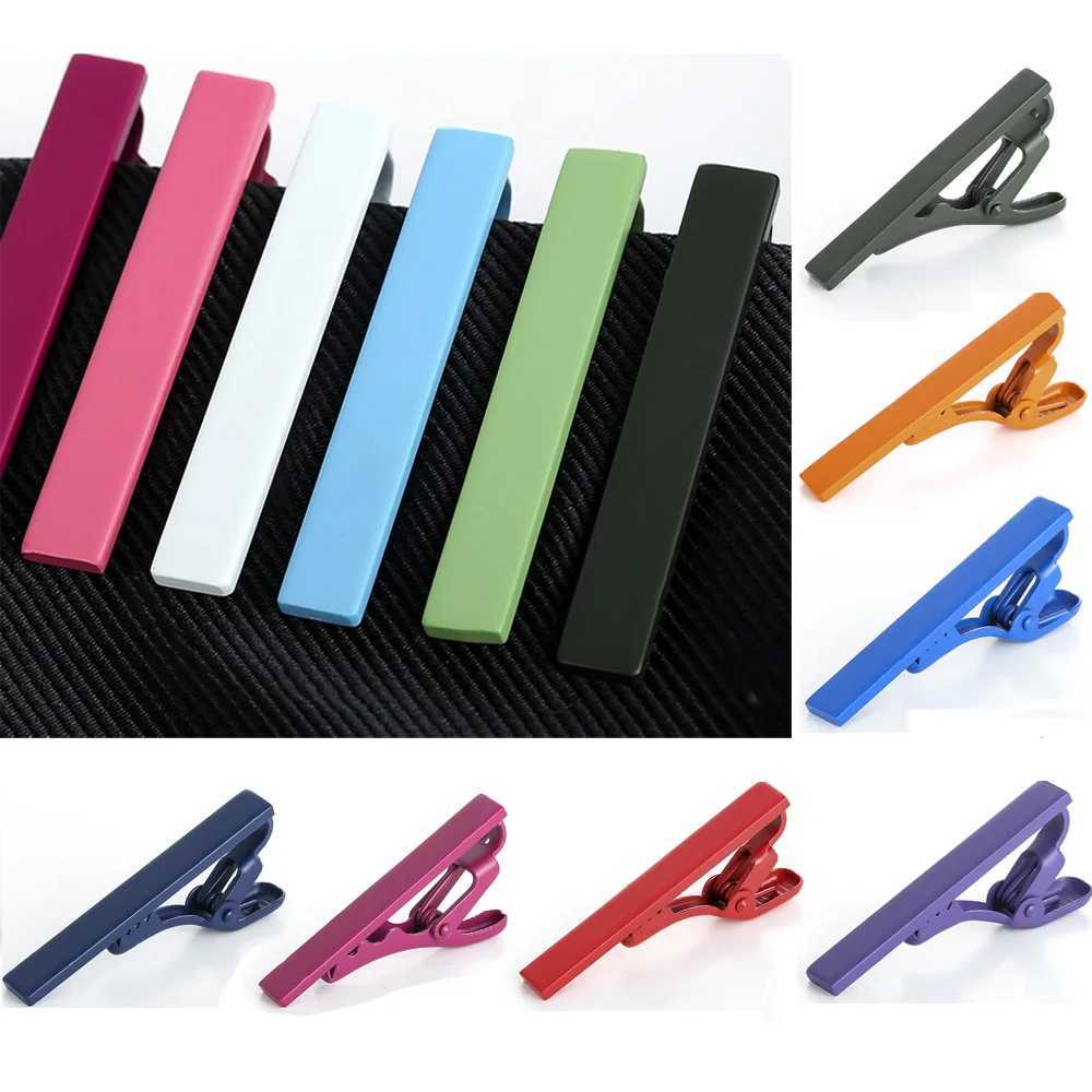 Men Classic Candy Color Tie Clasp Necktie Party Tie Clips Wedding Accessories W250604