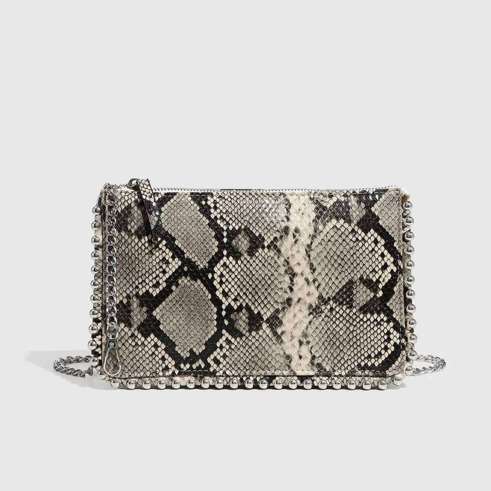 Women's Bags Designer Fashion Serpentine Shoulder Beaded Chains Crossbody Bags For Women Square Purses Snake Pattern Women's Bag NEW