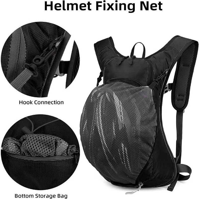 New 12L Outdoor Sport Bike Cycling Running Hiking Hydration Bag Storage Helmet Pack Waterproof UltraLight Bladder Backpack W250603