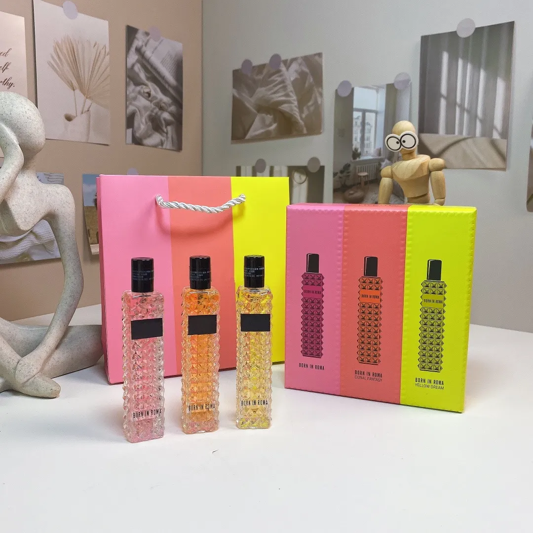 10A Senior designer high quality gift box strong coral fantasy man women's perfume 15ml 3 piece set lasting smell eau de hoodette unisex cologne 