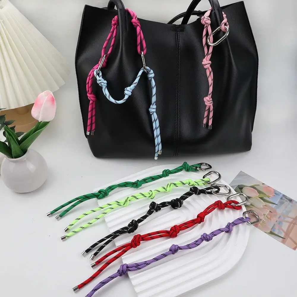 Multi-Functional Nylon Handmade Rope Women Hanging Decoration Bag Pendants Lady Phone Case Hanging Ornaments Keychain Nylon Rope W250604