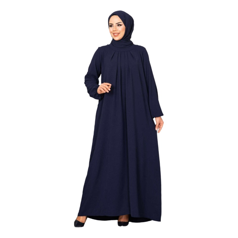 Solid Color Long Dress Muslim Islamic Clothing Dubai Abaya Muslim Dress Hitam Pakistan Dress for Women Butterfly Black Abaya