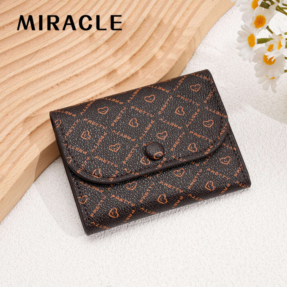 Women's 2025 New Fashion Coin Purse Versatile Letter Heart Flower Print Wallet