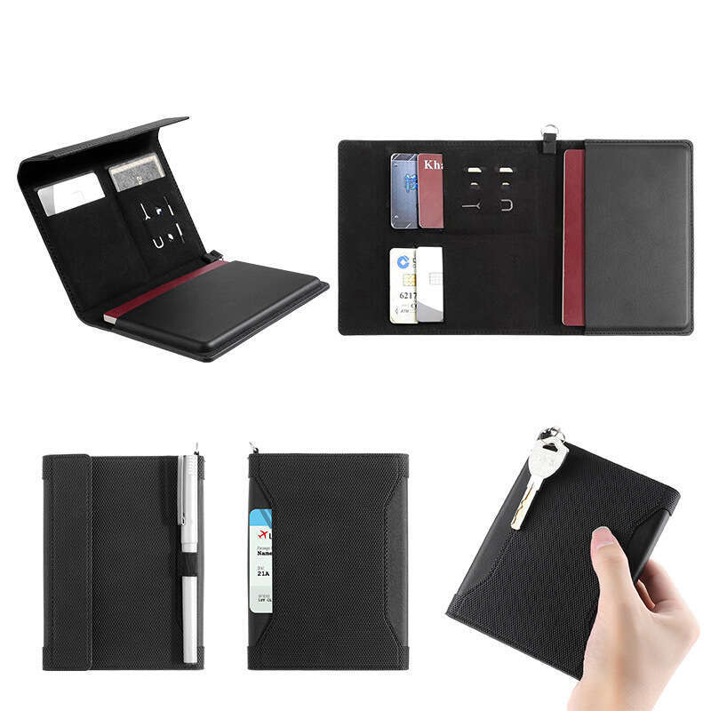 Leather Document Card RFID Anti-theft Multi-functional Case Travel Ticket Holder Passport Cover