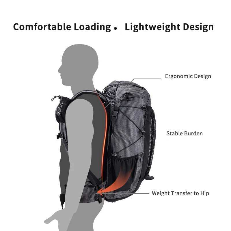 Naturehike Ultralight Backpack 60+5L/40L With Frame Waterproof Travel Bag Large Capacity Camping Outdoor Hiking With Rain Cover W250603