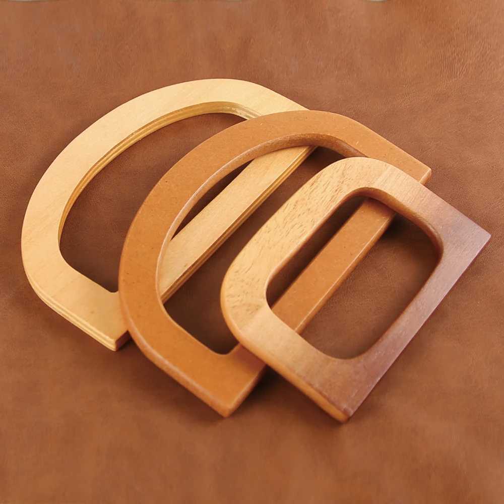 10Pcs D Shape Bag Handles DIY Replacement Handbag Tote Handles Purse Bags Bag Straps Wooden Bag Handle Accessories W250604