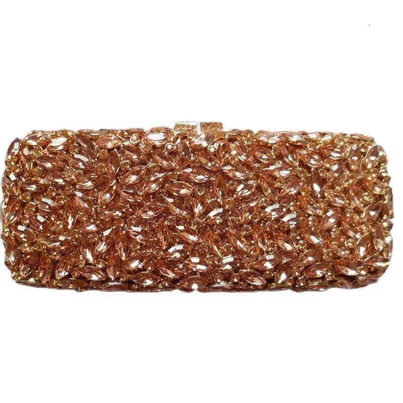 XIYUAN Women Gold Sier Green Blue Party Clutches Dinner Bridal Elegant Evening Bag Dia Wedding Crystal Metal Handbag Purse