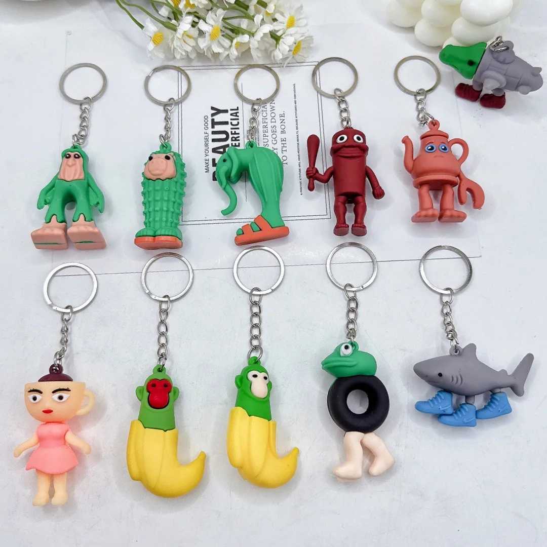 Tralalero Tralala Key Chain Anime Tungtung Sahur Brainrot Car Keys Ring Action Figures Toys Keychains Bags Pendant Decor Gift M250604