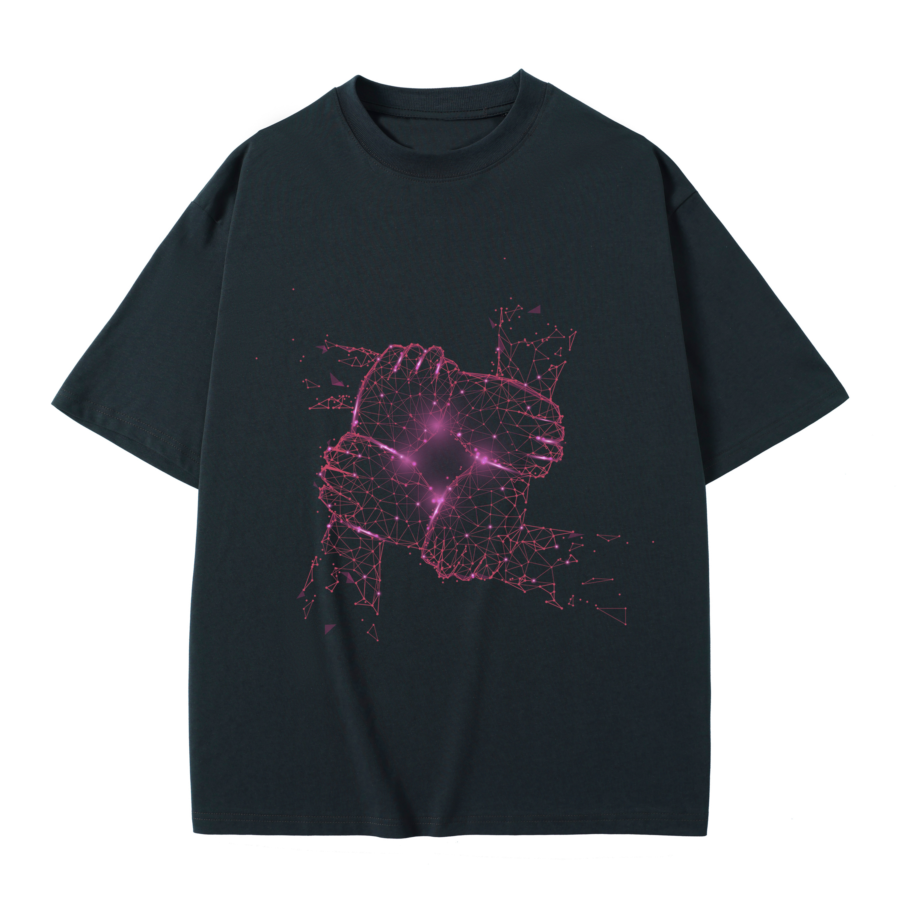 T-shirt men's top designer cotton T-shirt Silver the share short sleeved clothing high-quality fashionable T-shirt BROADTRUE