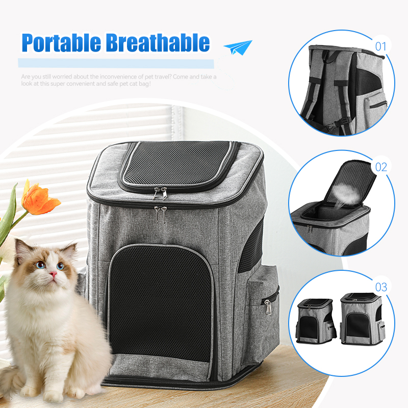 Pet Backpack with Sturdy Steel Frame for Easy Travel & ComfortPrivacy-Focused Pet Carrier Backpack for Secret Adventures