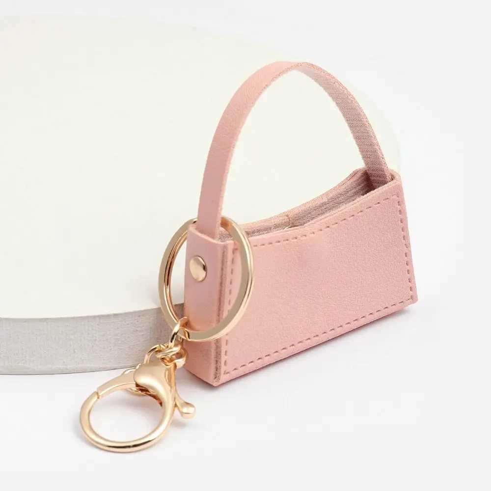 Mini Keychain Cute Small Curved Bag Candy Color Keyring Creative Kawaii Car Decoration M250604
