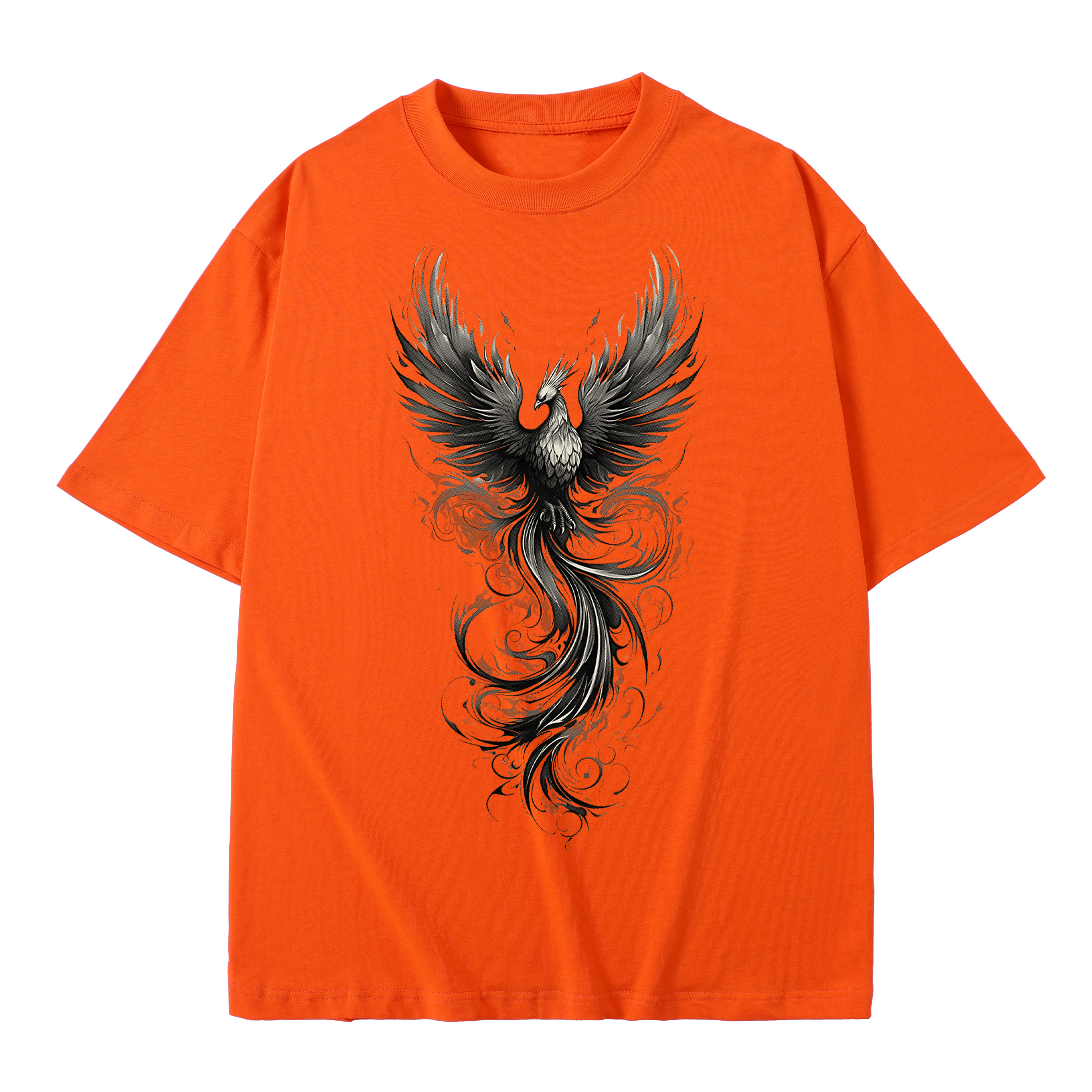 T-shirt men's top designer cotton T-shirt Silver the phoenix short sleeved clothing high-quality fashionable T-shirt BROADTRUE