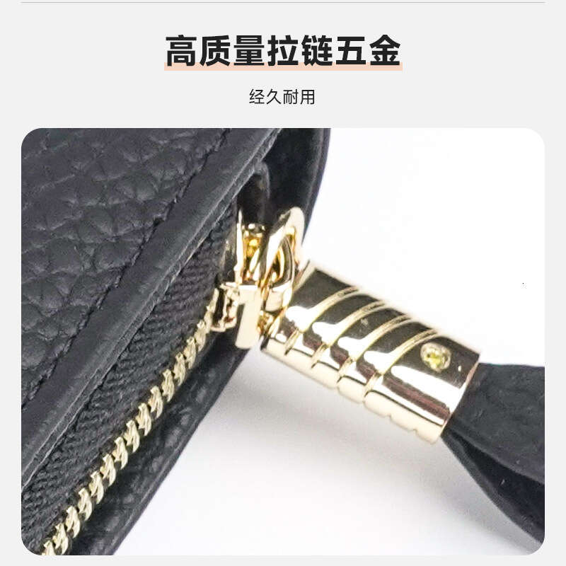 Women's New Genuine Leather Korean Style Long Clutch Lightweight Zipper Wallet Coin Purse Mini Bag