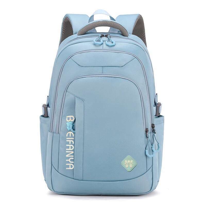Large Capacity Lightweight Bag for Girls Middle School Students New Trendy Boys Burden-Reducing Spine Protection Backpack