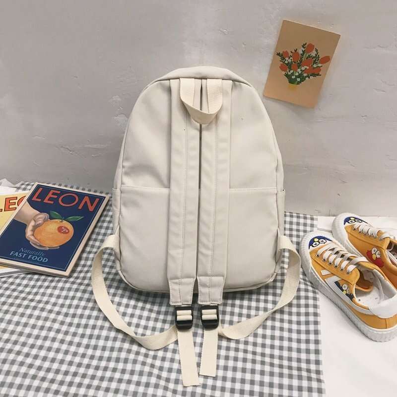 Muji Backpack for Middle Girls, Korean Version, Harajuku Ulzzang Style, College Student Backpack, High School Large Capacity Ins Style Double Shoulder